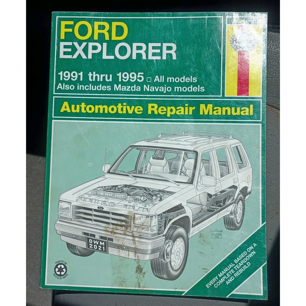 Haynes Ford Explorer 1991-1995 Mazda Navajo Automotive Repair Manual 36024